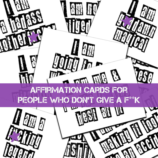 The Sweary Affirmation Shop - Mini Sweary Affirmation Deck | Funny Punk Encouragement Cards